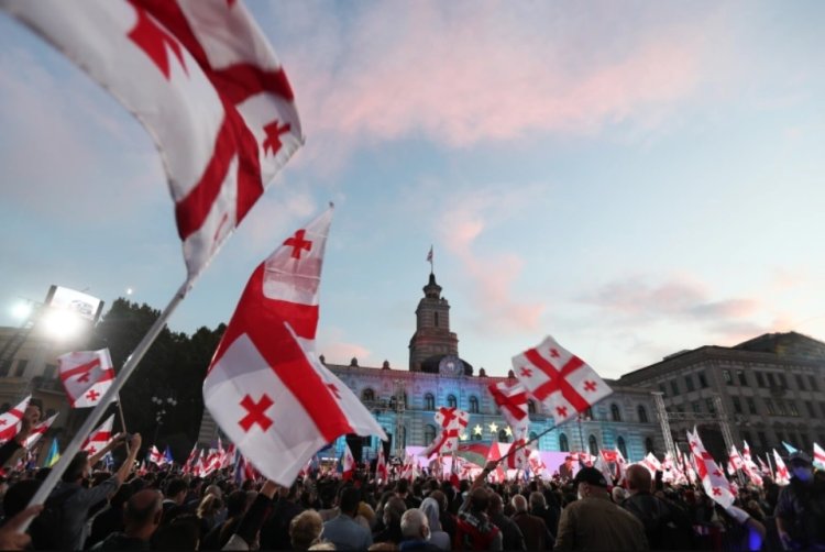 Tens of thousands rally in Georgia for jailed ex-leader Saakashvili