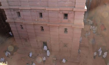 Father Tsige Mezgebu was leading an afternoon prayer service in August