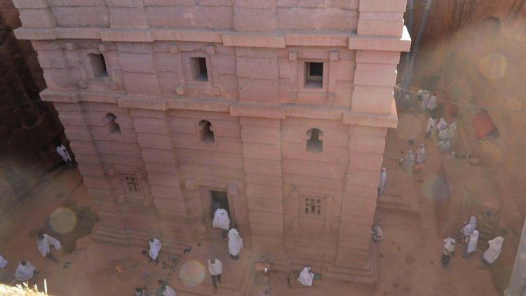 Father Tsige Mezgebu was leading an afternoon prayer service in August