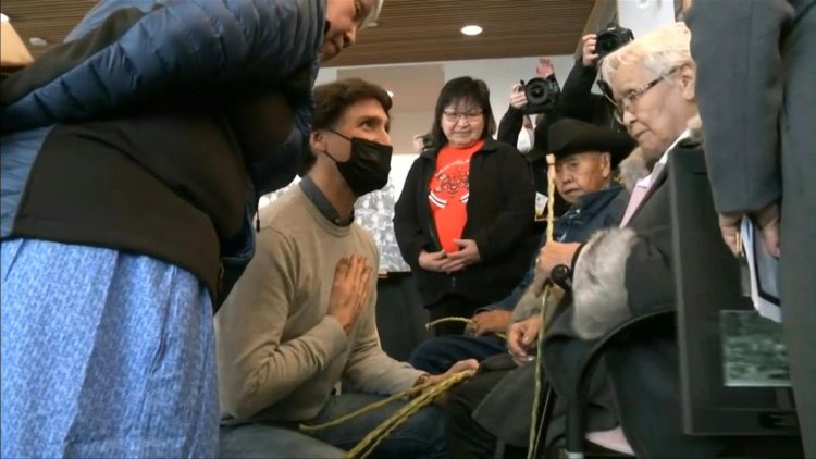 Trudeau visits former Indigenous residential school where graves discovered