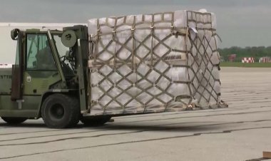 US flight brings tons of needed baby formula from Germany