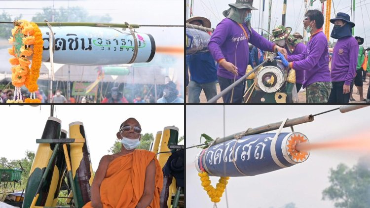 Hundreds have a blast at Thailand amateur rocket festival