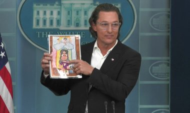 Matthew McConaughey urges 'gun responsibility' at White House podium