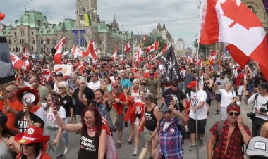 'Freedom' protesters flock to Ottawa as city marks Canada Day