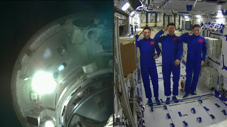 Chinese astronauts set up new lab on space station