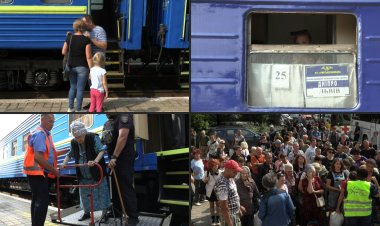 Hundreds evacuate from Ukraine's Donetsk region