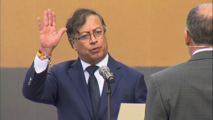 Colombia's first-ever leftist president sworn in
