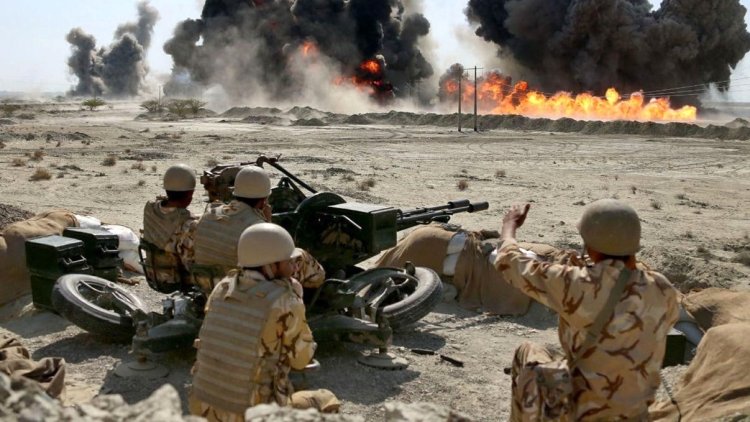 Iran's Revolutionary Guards perform military drill