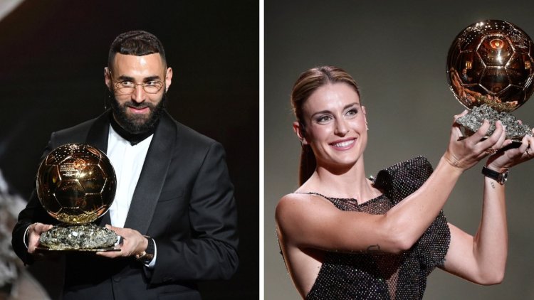 Ballon d'Or winners at a ceremony in Paris