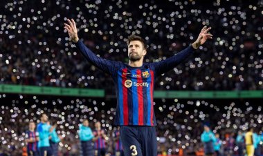Gerard Pique's emotional goodbye