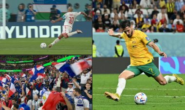 Australia reach World Cup last 16 and send Denmark home