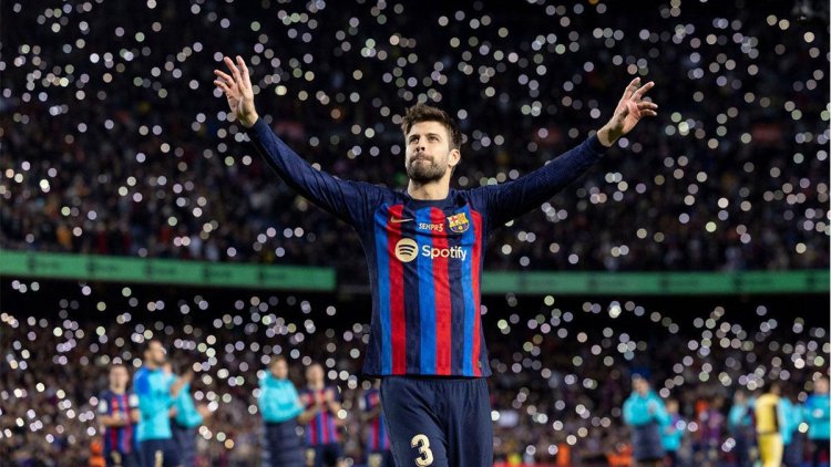 Gerard Pique's emotional goodbye