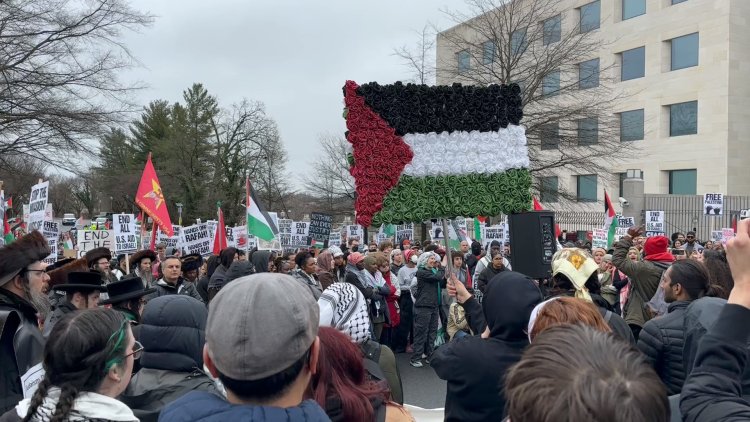 Protest Outside Israeli Embassy in Washington