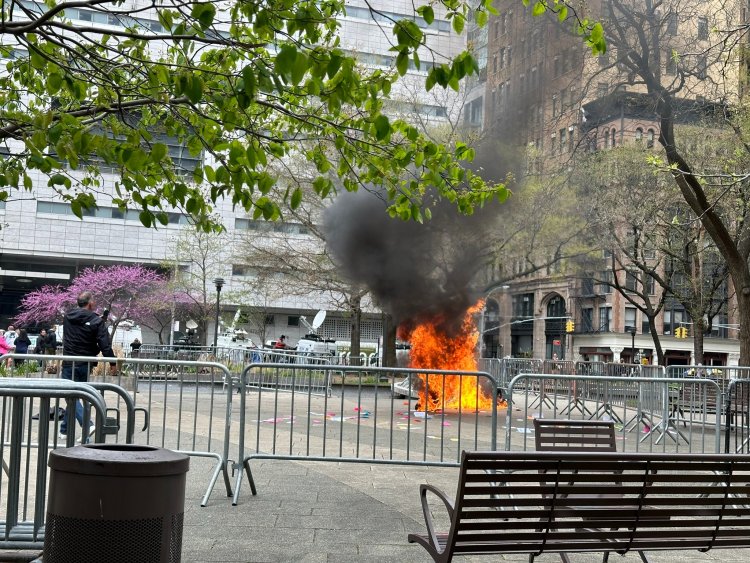 Man Sets Himself on Fire Near Trump Trial