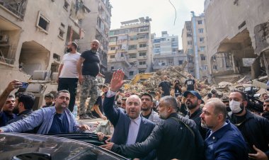 Iran's Parliament Speaker Qalibaf visits Beirut strike site