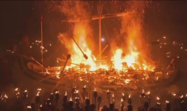Viking festival lights up Lerwick streets