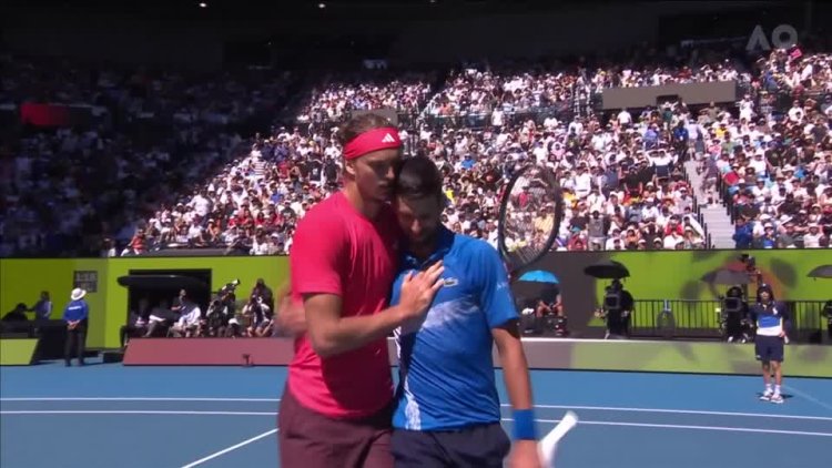 Djokovic retires, Zverev reaches first final