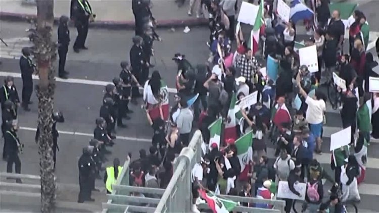 Los Angeles protests erupt over immigration policies