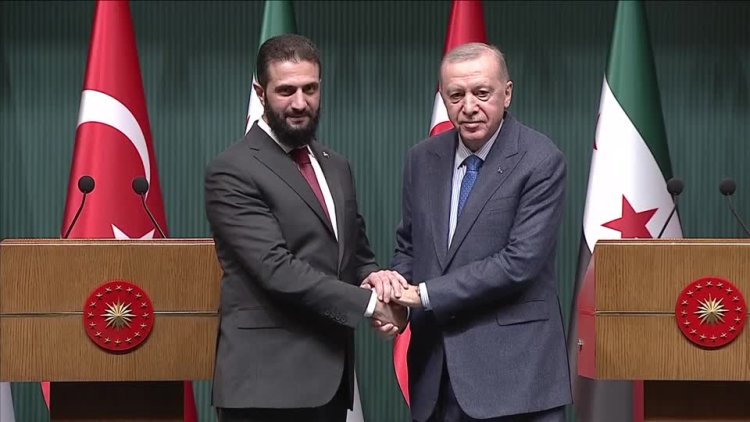 Syria's new president meets Erdogan in Ankara