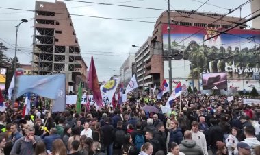 Serbians protest NATO site redevelopment