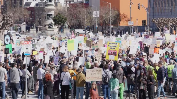 Scientists protest Trump’s funding cuts