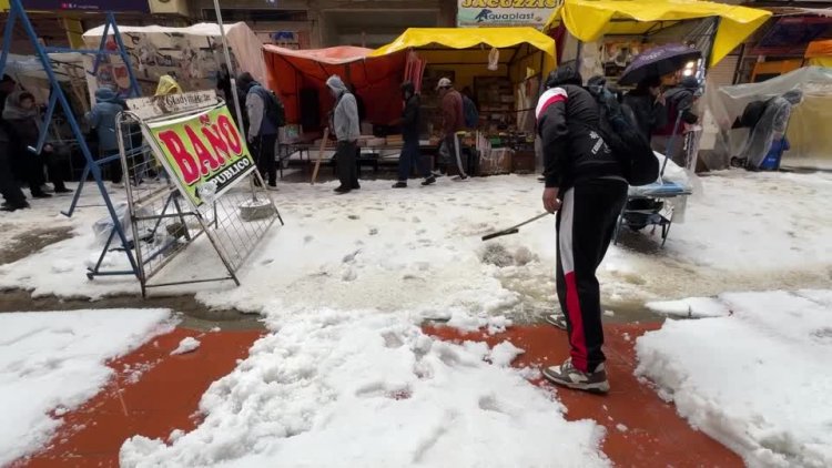 Bolivia hit by severe hailstorm in El Alto