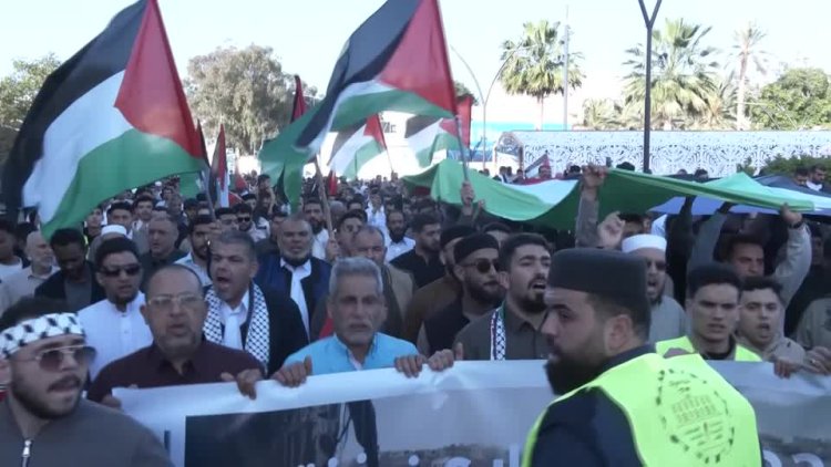 Libyans rally for Gaza amid Israeli advance