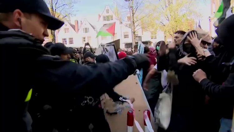 Dutch police evict campus protesters