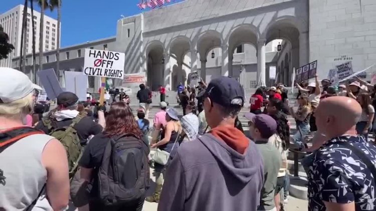 Protesters rally in U.S. cities against Trump