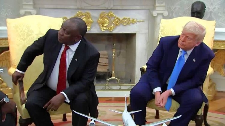 Trump clashes with Ramaphosa at meeting