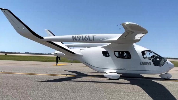Beta's electric plane lands at JFK