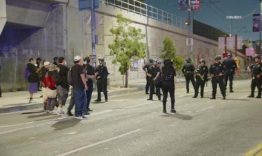 Clashes erupt at LA anti-ICE protest