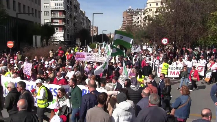 Thousands protest health cuts in Andalusia