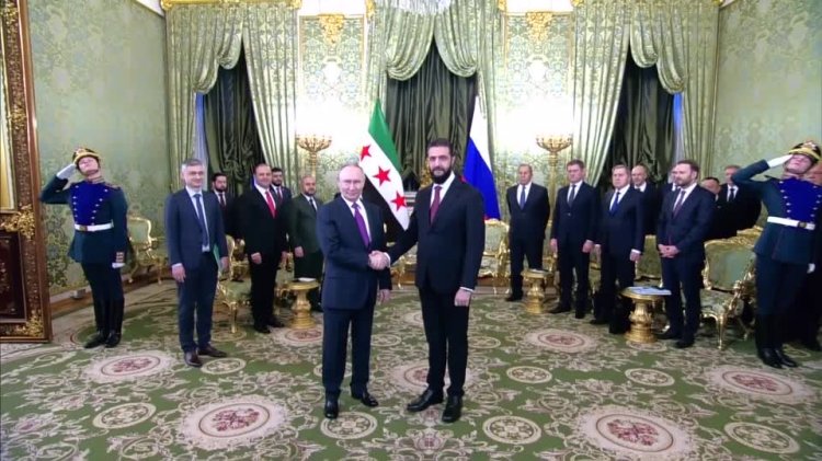 Putin meets Syria’s new leader in Moscow