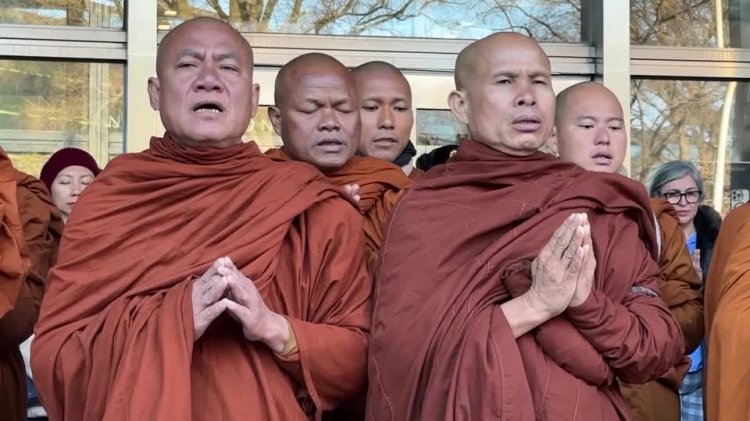 Buddhist monks bring walk for peace to Richmond