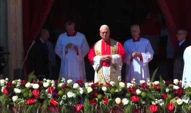 Pope Leo leads first Easter Mass