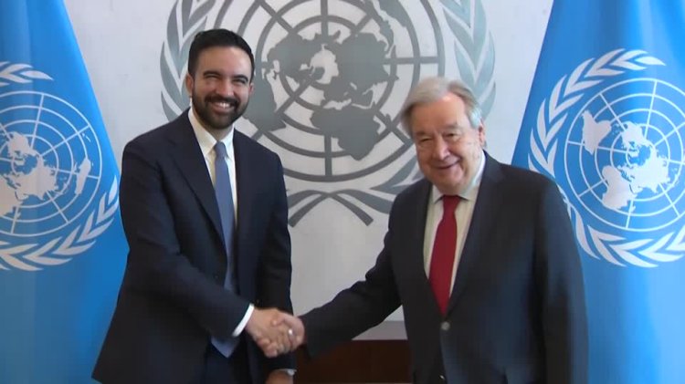 UN chief meets NYC mayor